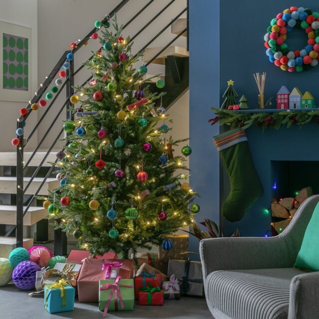 Habitat 6ft Pre lit Upswept Mixed Tip Christmas Tree - image 1