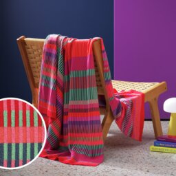 Margo Selby Buster Knitted Throw - Red - 150x125cm - thumbnail 1