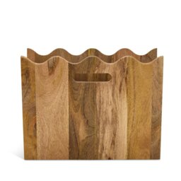 Habitat Mango Wood Wavy Magazine Rack - thumbnail 1