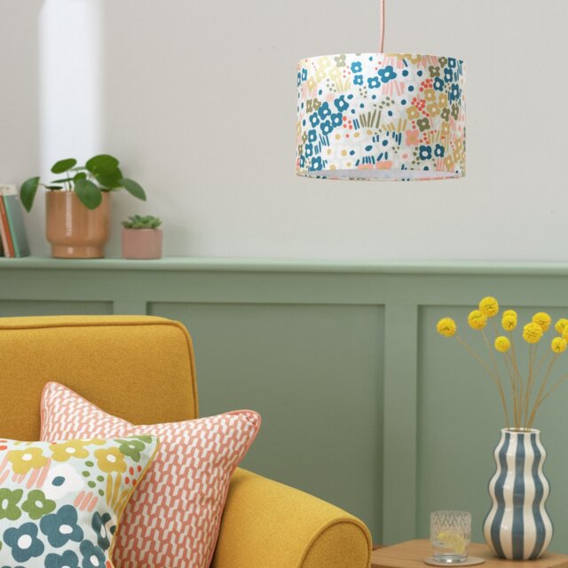 Habitat x Scion Blue Meadow Lampshade - 30cm - image 1