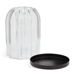 Habitat Glass Cloche Tealight Holder - Clear - thumbnail 2
