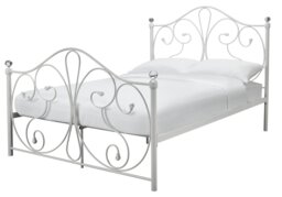 Argos Home Marietta Small Double Metal Bed Frame - White - thumbnail 1