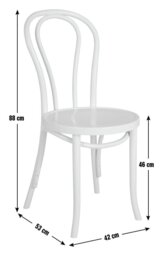 Habitat Larsa Pair of Solid Wood Dining Chairs - White - thumbnail 2
