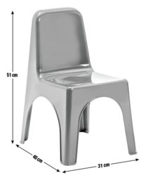 Bica Kids Set of 2 Sky Blue Plastic Chairs - thumbnail 2