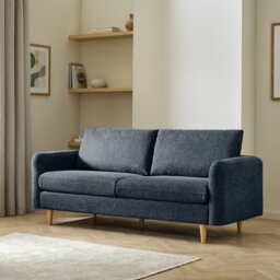 Argos Home Betty Fabric 3 Seater Sofa - Dark Blue - thumbnail 1