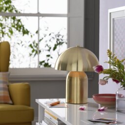 Habitat Mushroom Steel Table Lamp - Brass - thumbnail 1