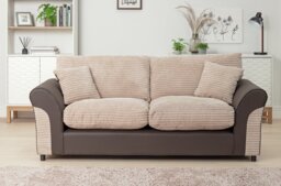 Argos Home Harry Faux Leather 3 Seater Sofa - Charcoal - thumbnail 2
