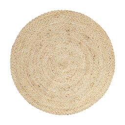 Habitat Braided Round Natural Jute Flatweave Rug - 120cm - thumbnail 1