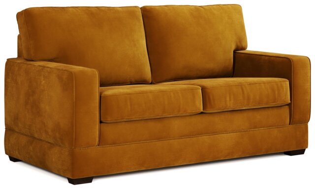 Jay-Be Urban Velvet 2 Seater Sofa Bed - Gold - image 1
