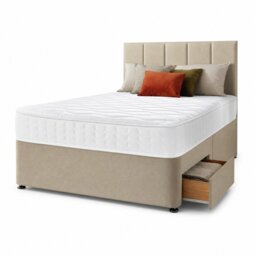 Silentnight Marlow 1000 Mirapocket Superking 2 Drawer Divan Bed - Sandstone - thumbnail 2