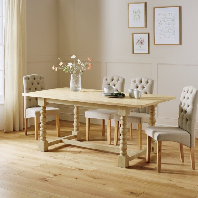 Argos Home Raina 6 Seater Dining Table - Natural - image 1