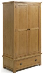 Argos Home Kent 2 Door 1 Drawer Wardrobe - Oak - thumbnail 1