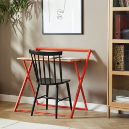 Habitat Compact Folding Office Desk - Red - thumbnail 2
