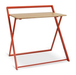 Habitat Compact Folding Office Desk - Red - thumbnail 1