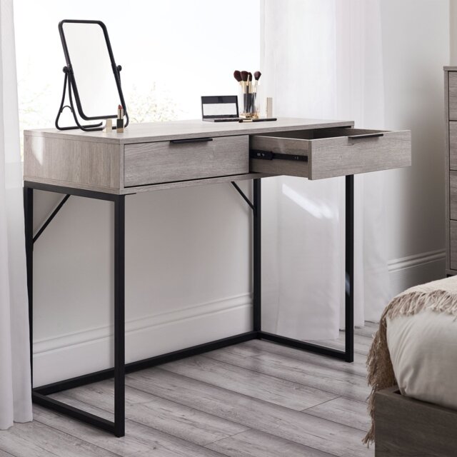 Julian Bowen Bali 2 Drawer Dressing Table - Grey - image 1