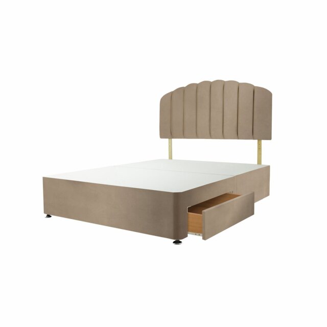 Silentnight Middleton Single 2 Drawer Divan Bed - Mink - image 1