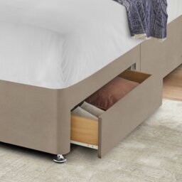 Silentnight Middleton Single 2 Drawer Divan Bed - Mink - thumbnail 2
