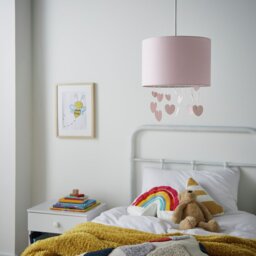 Glow Kids Pink Hearts Mobile Easy Fit Lampshade - 30cm