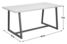 Habitat Nomad 160cm Dining Table - Natural - thumbnail 2