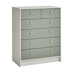 Argos Home Kids Malibu 6 drawer Chest - Green and White