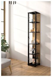 Argos Home Optima 1 Door Glass Display Cabinet - Natural
