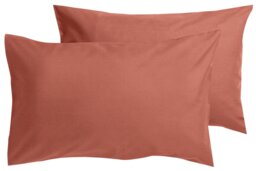 Habitat Polycotton Standard Pillowcase Pair - Rust - thumbnail 2