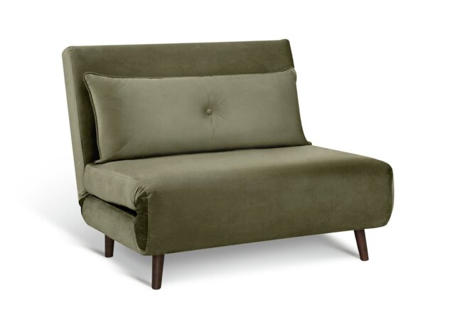 Habitat Roma Small Double Velvet Chairbed - Sage Green - image 1