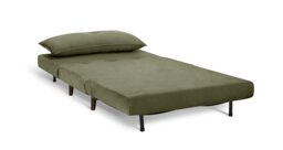 Habitat Roma Small Double Velvet Chairbed - Sage Green - thumbnail 2