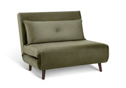 Habitat Roma Small Double Velvet Chairbed - Sage Green - thumbnail 1
