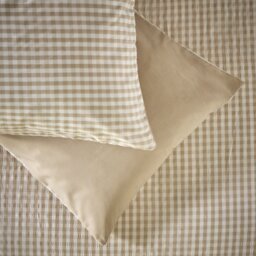 Habitat Gingham Seersucker Neutral Bedding Set - Single - thumbnail 2