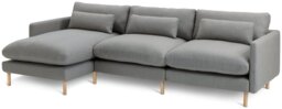 Habitat Paola Left Hand 4 Seater Chaise Sofa Set - Grey - thumbnail 1