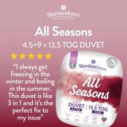 Slumberdown All Seasons 13.5 Tog Duvet - Single - thumbnail 2