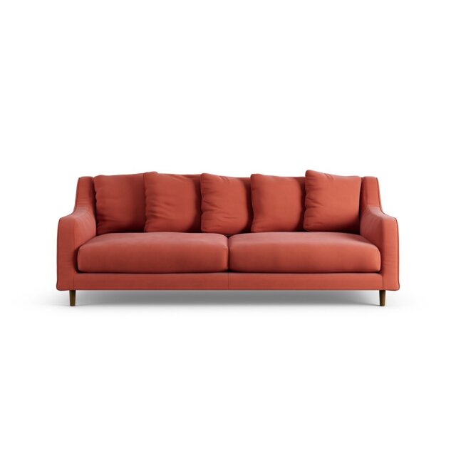 Habitat Swift Fabric 3 Seater Sofa - Papaya - Dark Leg - image 1