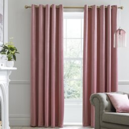 Laurence Llewelyn-Bowen Montrose Blackout Eyelet Curtains - Blush Pink-229x183cm