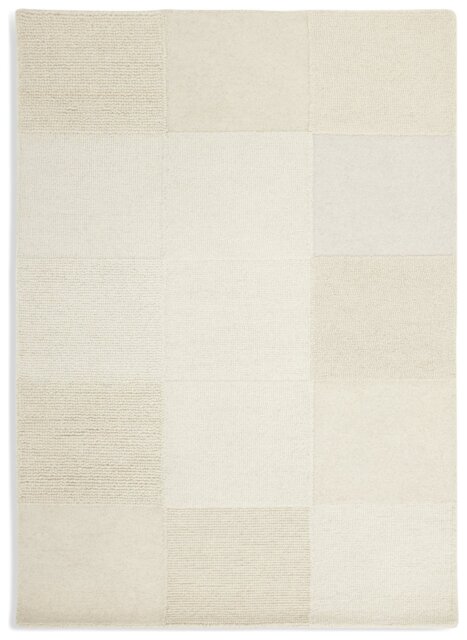 Habitat Checkerboard Natural Wool Rug - 120x170cm - image 1