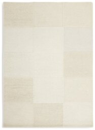 Habitat Checkerboard Natural Wool Cut Pile Rug - 120x170cm - thumbnail 1