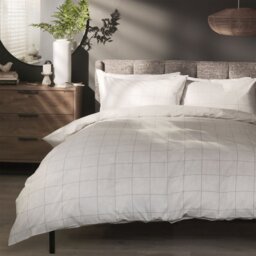 Habitat Country Grid Grey Bedding Set - King size - thumbnail 1