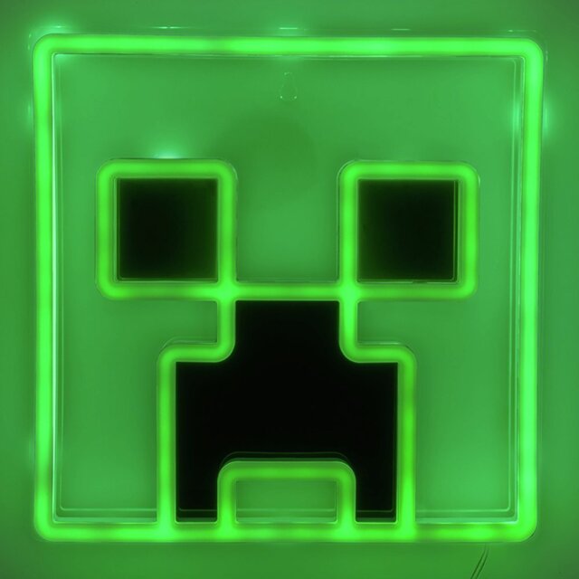 Minecraft Creeper LED Wall Light - Green - image 1