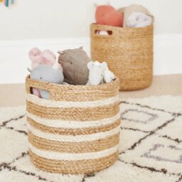 Great Little Trading Company Jute Storage Basket - Ivory - thumbnail 1