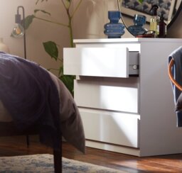 Argos Home Jenson 3 Drawer Chest - Grey Gloss - thumbnail 1
