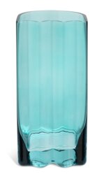 Habitat 60 Wiggle Glass Vase - Small - Blue - thumbnail 1