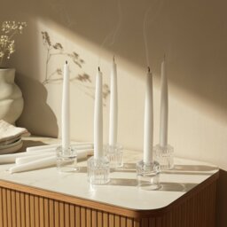 Habitat Pack of 10 Tapered Candles - Unscented - thumbnail 1