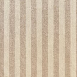 Habitat Yarn Dye Stripe Blackout Pencil Pleat Curtains - Latte - 117x183cm - thumbnail 2