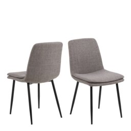 Furniture To Go Becca Pair of Fabric Dining Chairs - Beige - thumbnail 2