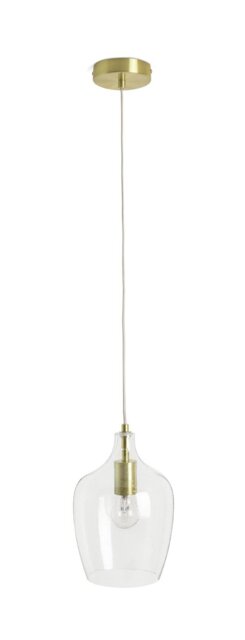 Argos Home Abas Glass Pendant Light- Brass - image 1