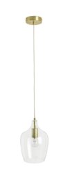 Argos Home Abas Glass Pendant Light- Brass