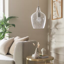 Argos Home Abas Glass Pendant Light- Brass - thumbnail 2
