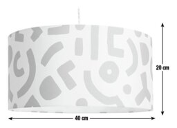 Habitat Terracotta Shapes Easy Fit Drum Lampshade - 40cm - thumbnail 2