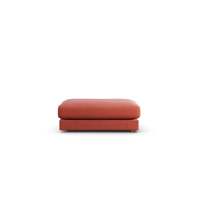 Habitat Ayr Fabric Footstool - Papaya - image 1