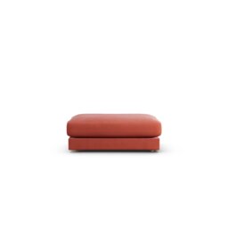 Habitat Ayr Fabric Footstool - Papaya - thumbnail 1